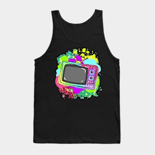 Neon Hippy 80s 90s Costume Retro Vintage Tank Top